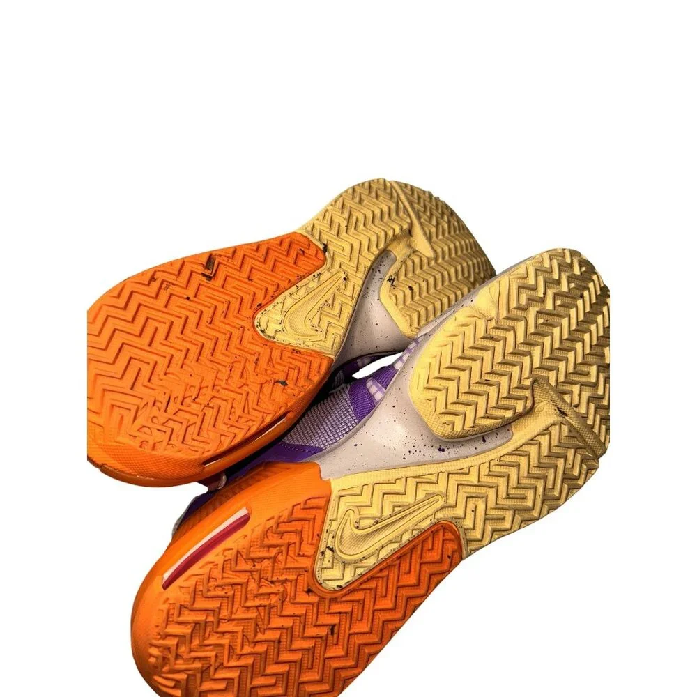 Nike Womens Athletic Shoes Size 5.5Y US Purple/Orange Lace-Up Lightweight Design - Picture 9 of 10